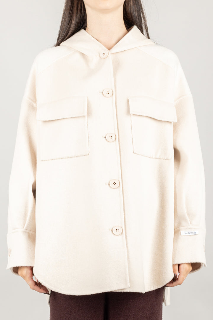 DIXIE - K330Y001A - GIACCA CAMICIA HAND MADE CON CAPPUCCIO