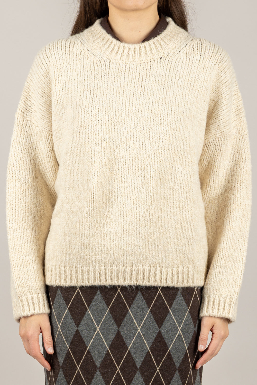 TENSIONE IN - FW25-1112-TI - MAGLIA GIROCOLLO MISTO LANA