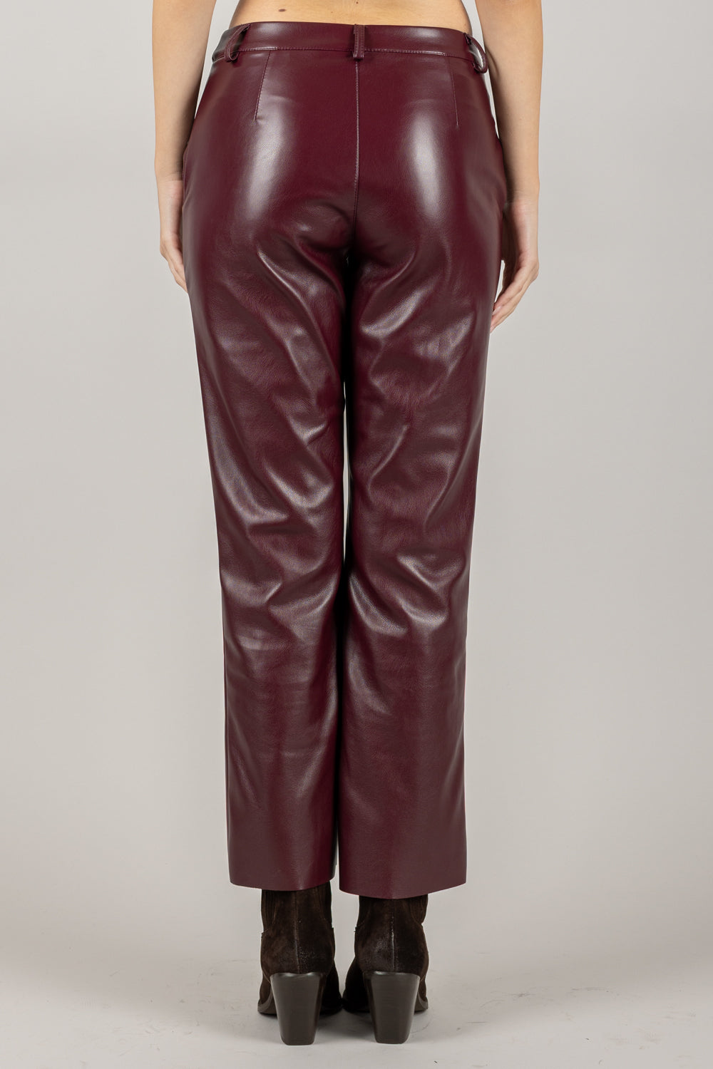 TENSIONE IN - 222128-25 - PANTALONE ECOPELLE A SIGARETTA