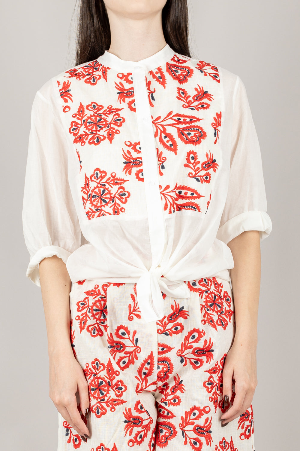 TENSIONE IN - C20119AT - CAMICIA FANTASIA SCOLLO COREANA