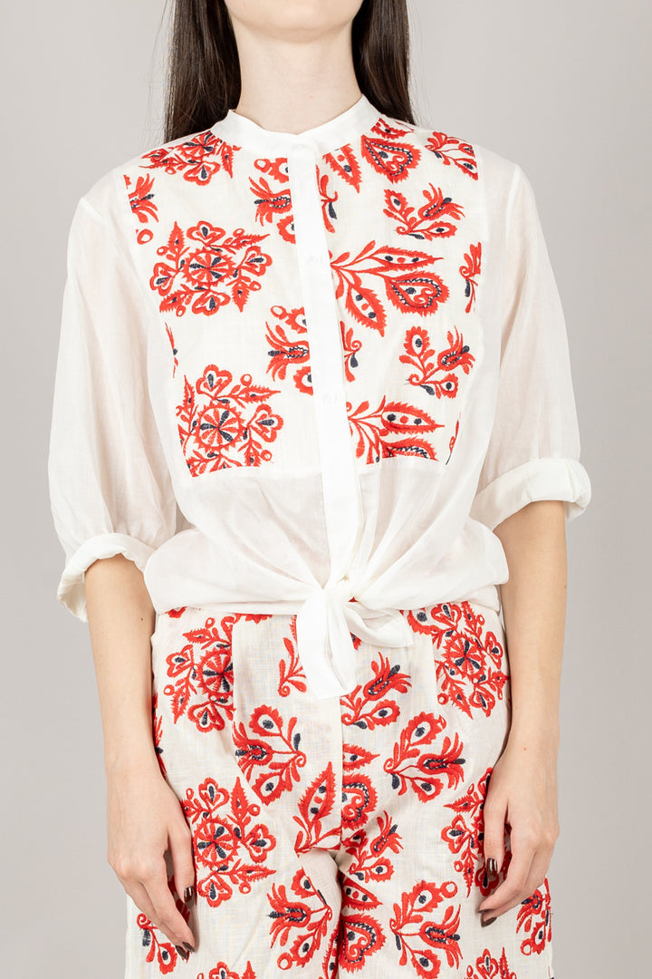 TENSIONE IN - C20119AT - CAMICIA FANTASIA SCOLLO COREANA