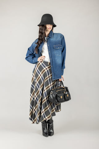 TENSIONE IN - SWEEG-BLU - GIACCA CAMICIA JEANS