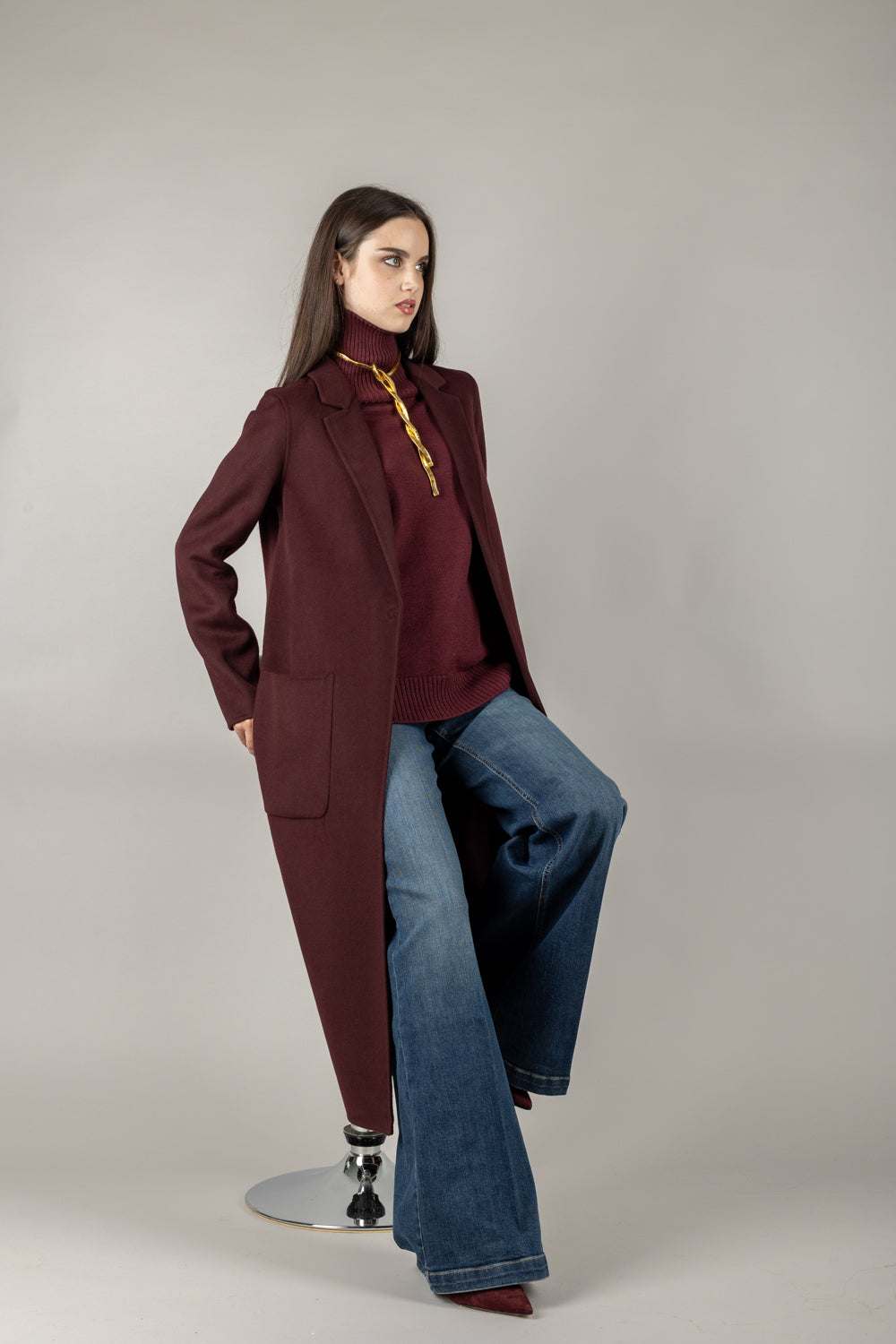 VICOLO - TF0002 - CAPPOTTO LUNGO CON TASCHE