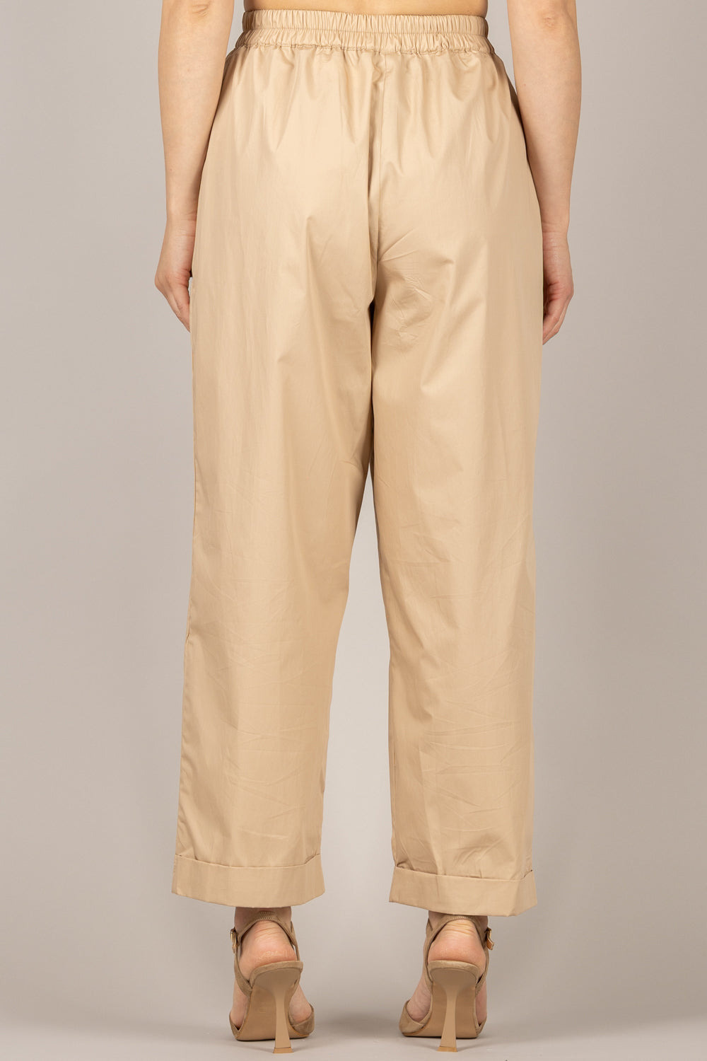 TENSIONE IN - 26P4936 - PANTALONE A GAMBA DRITTA CON RISVOLTO SAFARI
