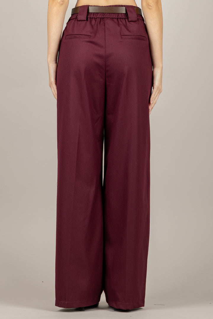 TENSIONE IN - 26P1352 - PANTALONE A PALAZZO CON CINTA