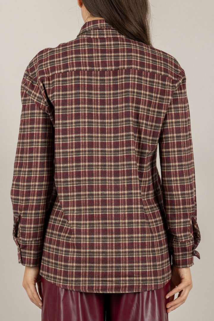 TENSIONE IN - 26C1378 - CAMICIA TARTAN  IN FLANELLA
