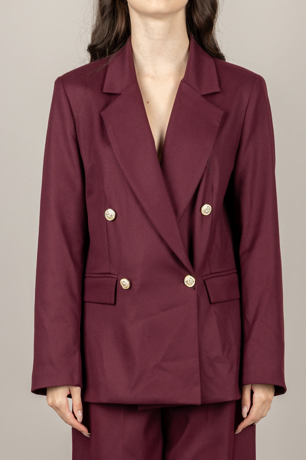 TENSIONE IN - 26B1351 - GIACCA DOPPIO PETTO BOTTONE GIOIELLO