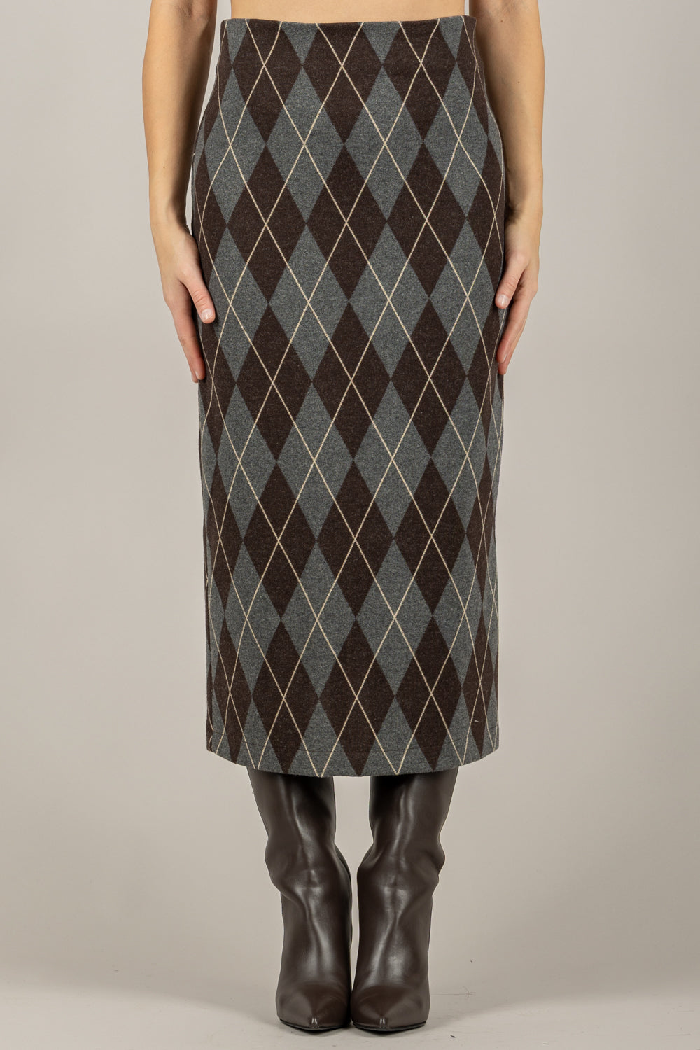 TENSIONE IN - 26G1663 - GONNA LONGUETTE A ROMBI