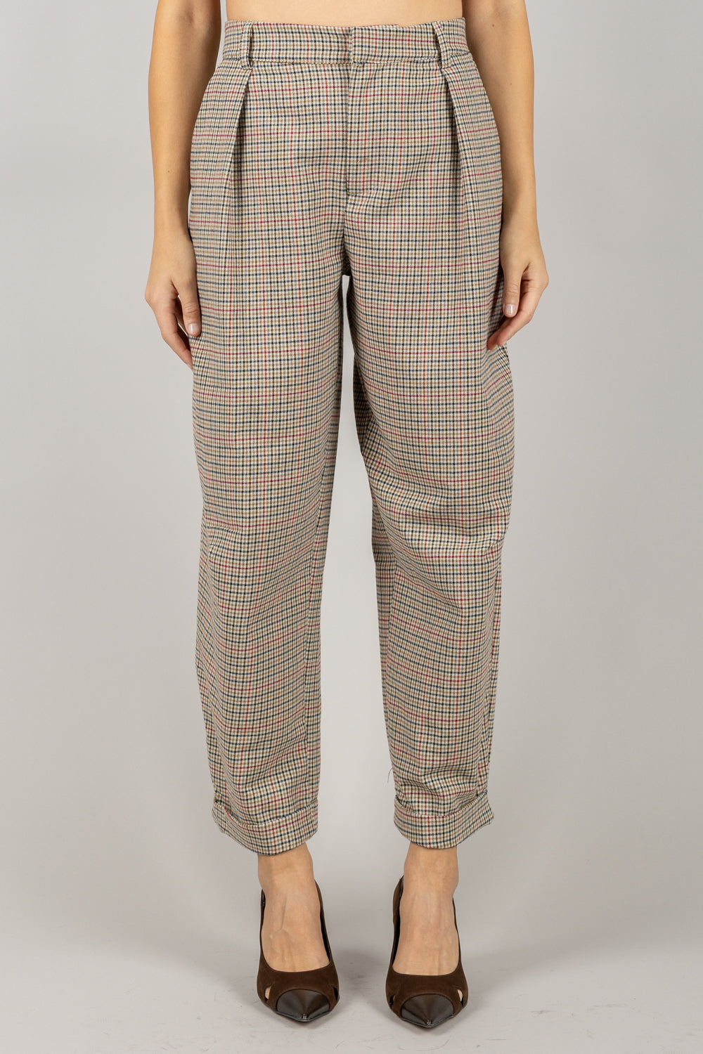 TENSIONE IN - 37873 - PANTALONE BALOON CHECK