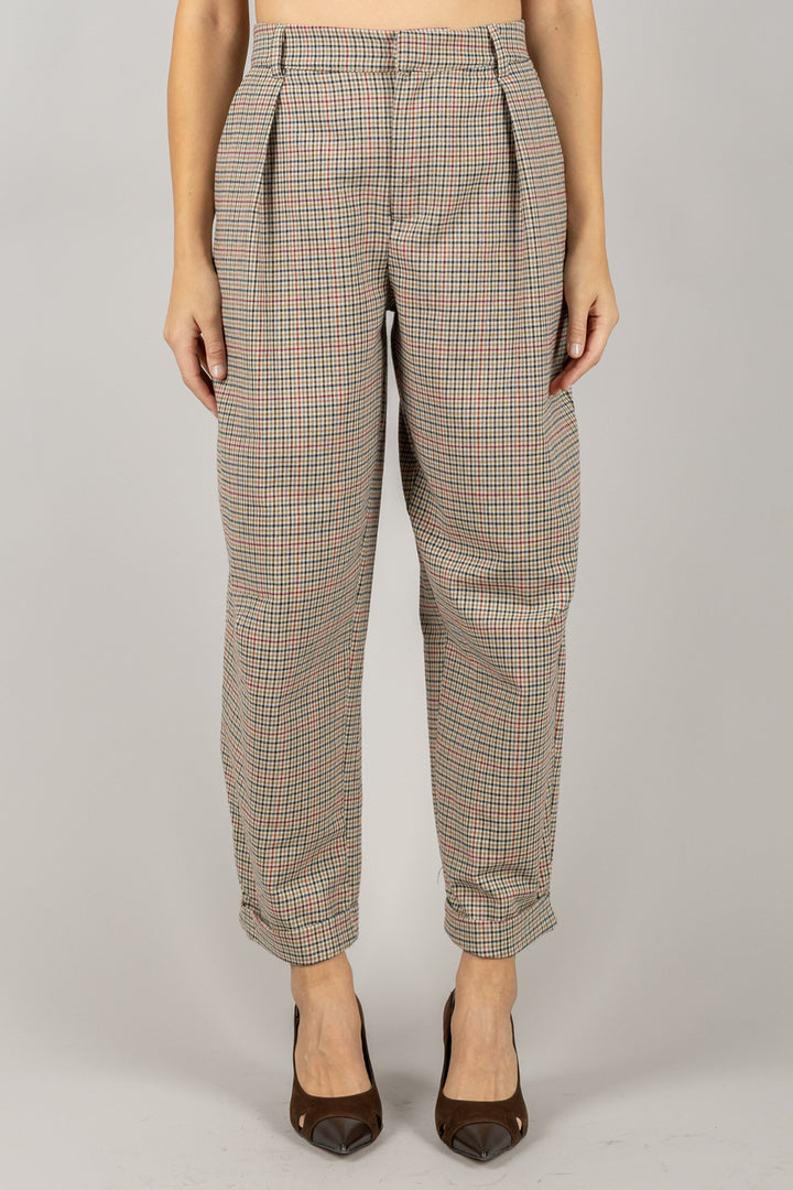TENSIONE IN - 37873 - PANTALONE BALOON CHECK