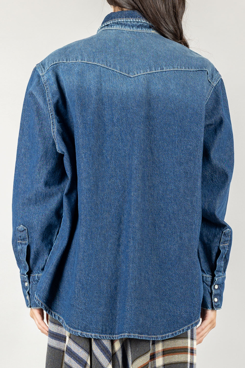 TENSIONE IN - SWEEG-BLU - GIACCA CAMICIA JEANS