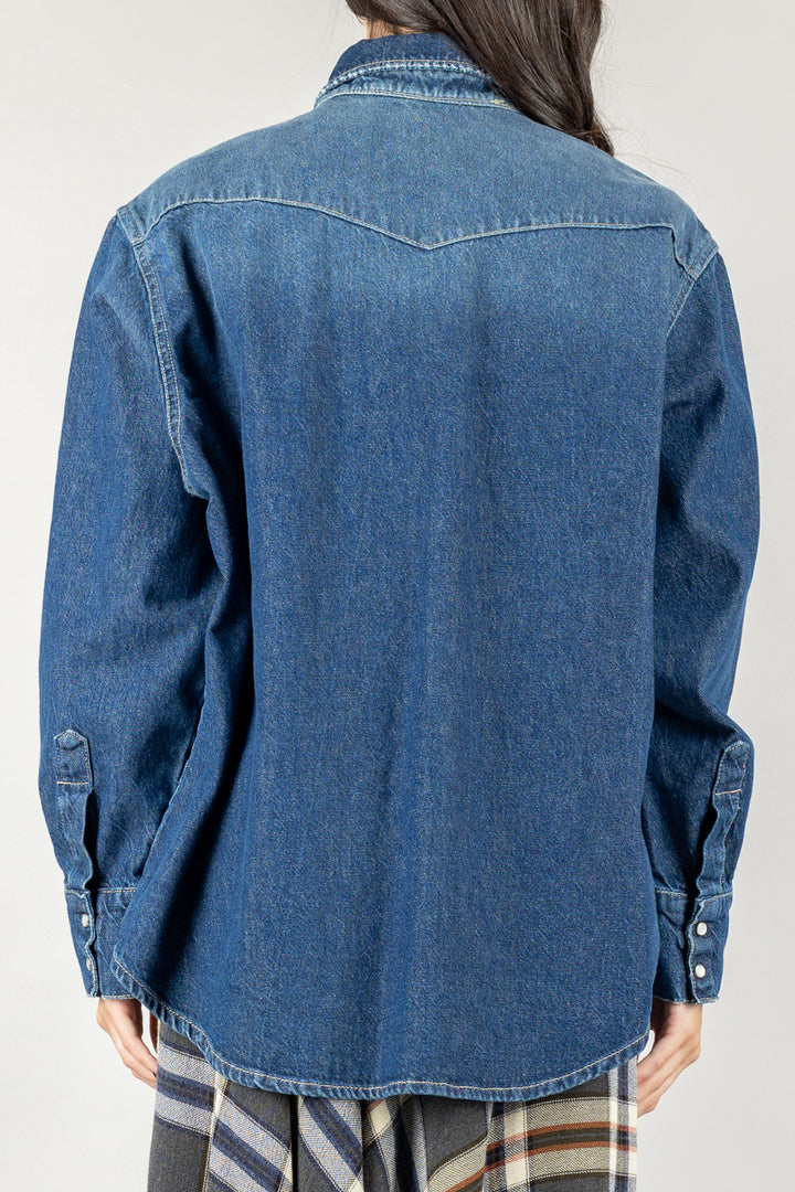 TENSIONE IN - SWEEG-BLU - GIACCA CAMICIA JEANS