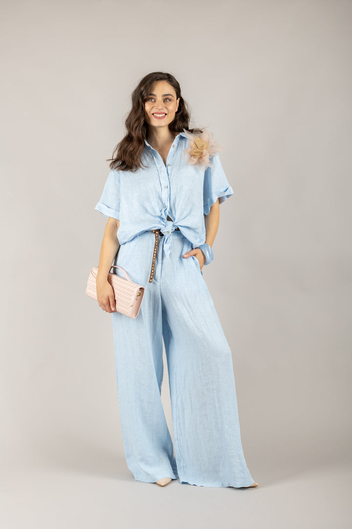 TENSIONE IN - S25CE26 - CAMICIA MANICA CORTA CON SPILLA