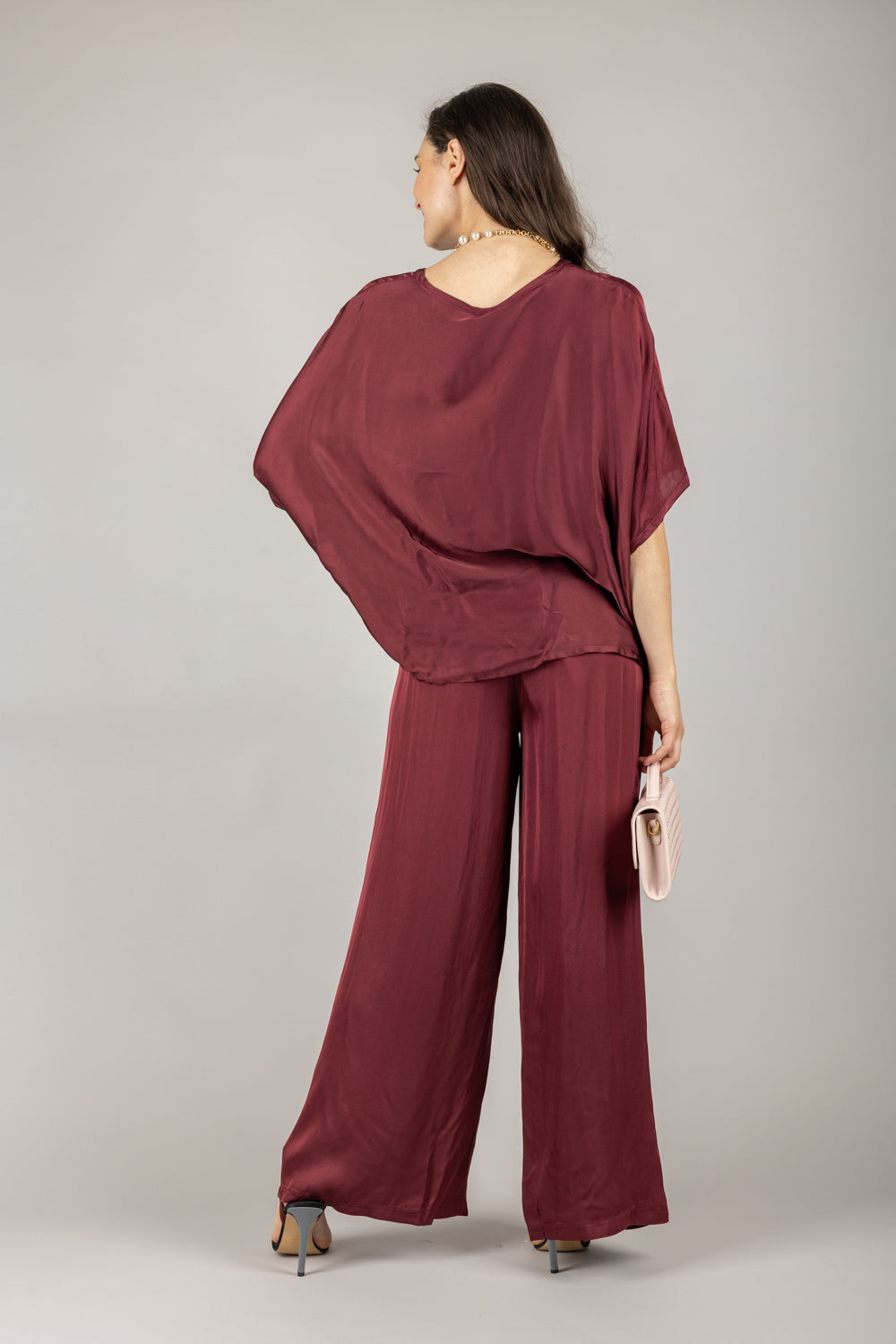 TENSIONE IN - C191P05Q - PANTALONE A PALAZZO CON COULISSE