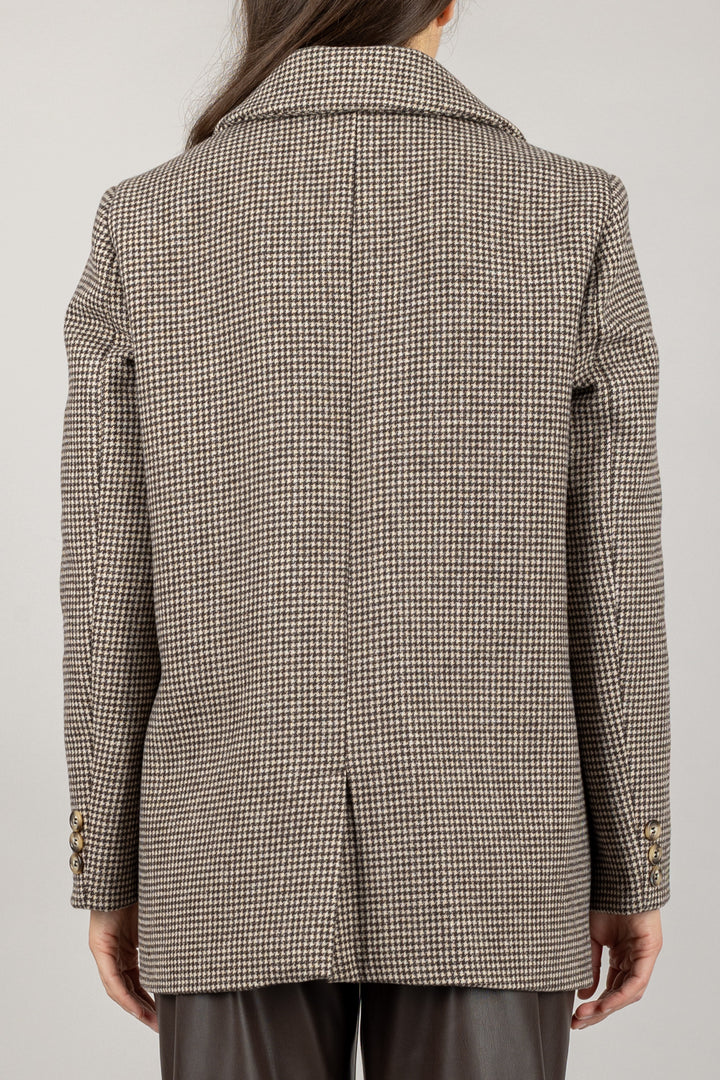 VICOLO - TF1763 - GIACCA MINI CHECK UN PETTO