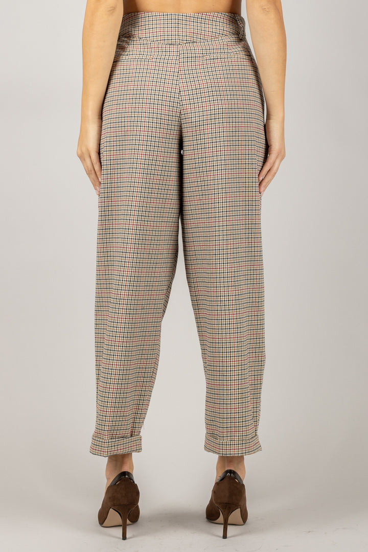 TENSIONE IN - 37873 - PANTALONE BALOON CHECK