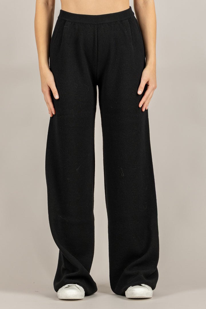 VICOLO - 22107F - PANTALONE IN MAGLIA MISTO LANA