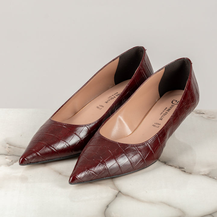 DIVINE FOLLIE - P3031C/52 COCCO - DECOLLETE MARTELLATO