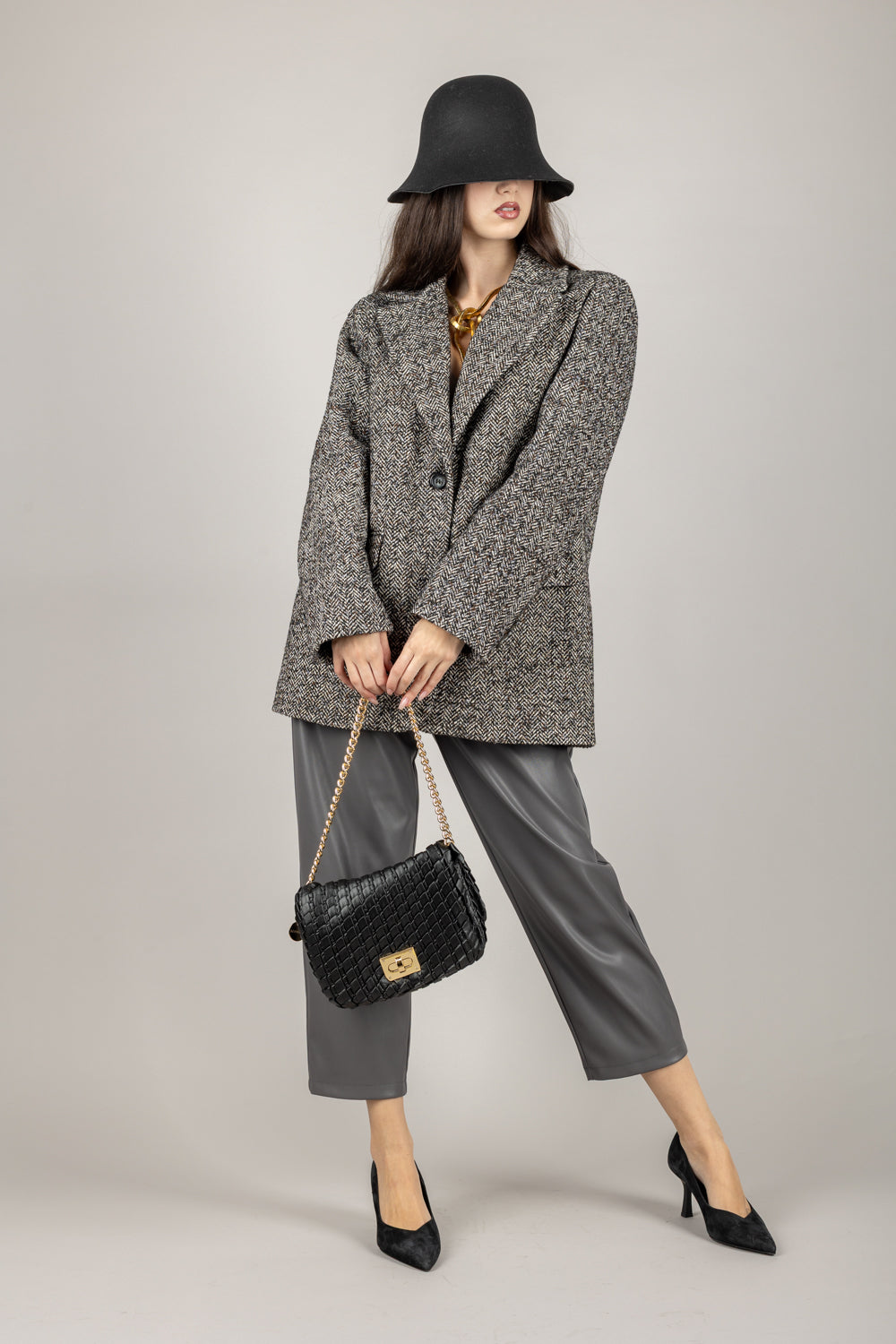 VICOLO - TF1679 - PANTALONE ECOPELLE CARROT