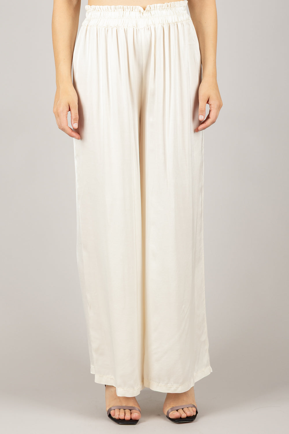 TENSIONE IN - C191P05Q - PANTALONE A PALAZZO CON COULISSE