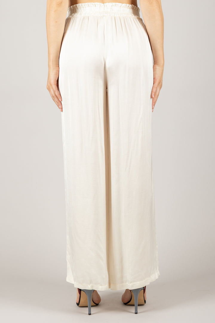 TENSIONE IN - C191P05Q - PANTALONE A PALAZZO CON COULISSE