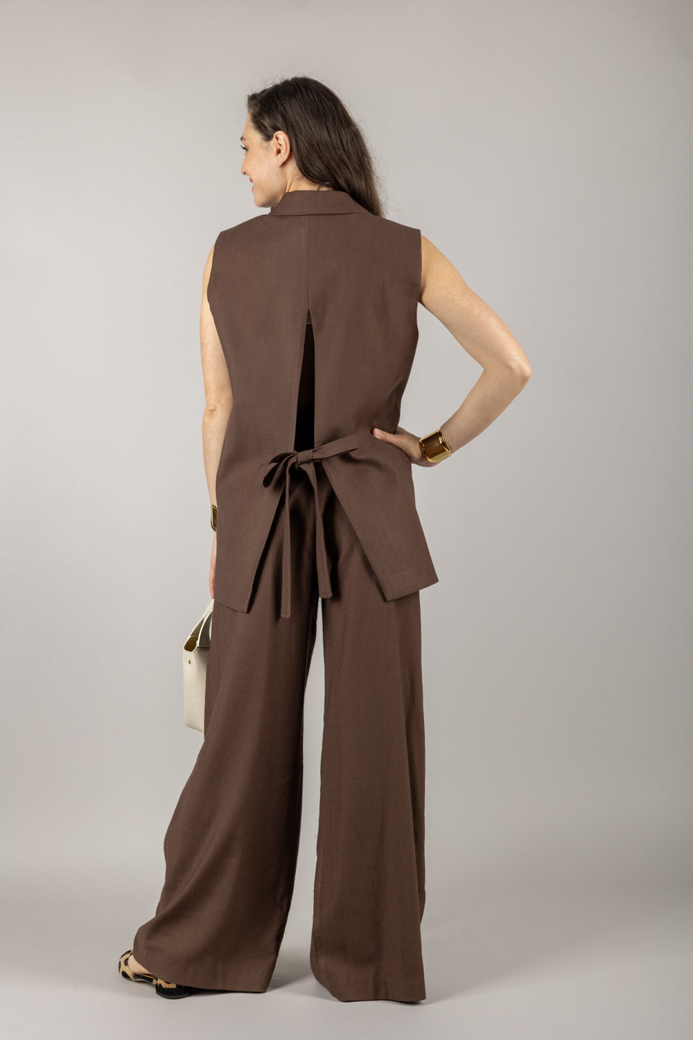 VICOLO - TD2045 - PANTALONE AMPIO A PALAZZO