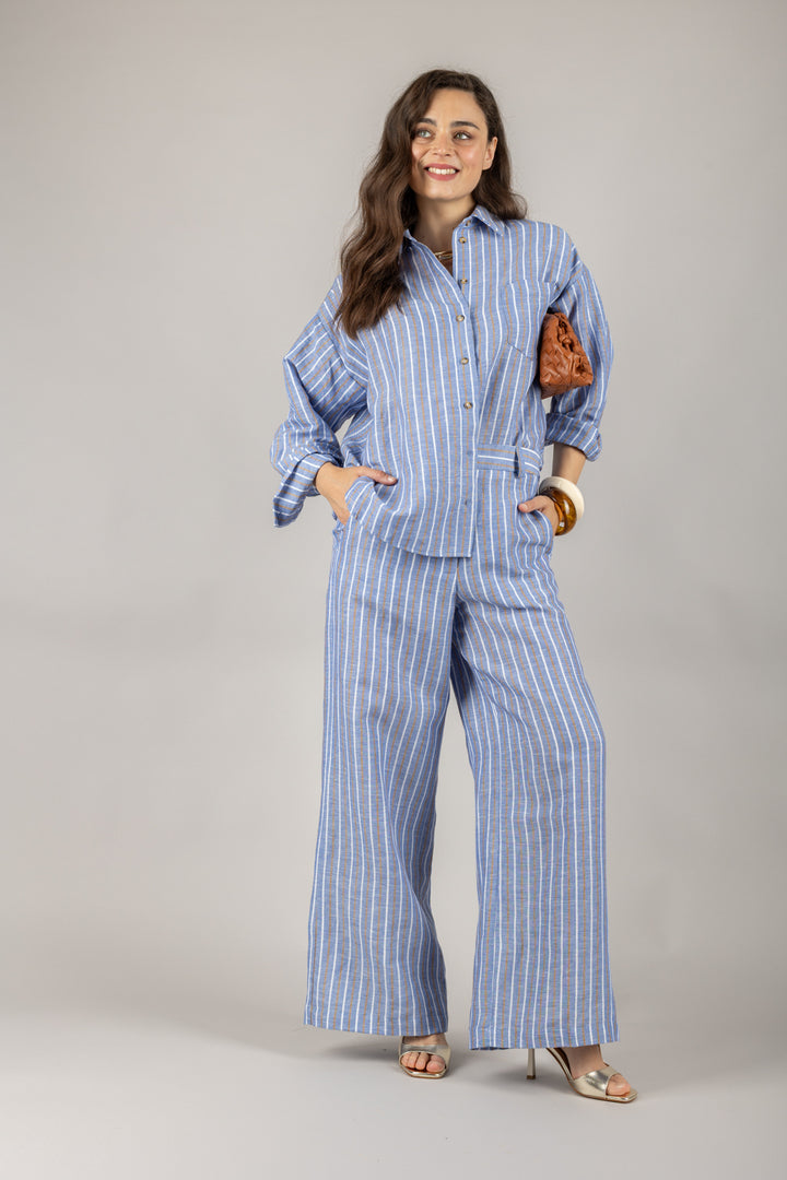 TENSIONE IN - S25PB47 - PANTALONE GESSATO