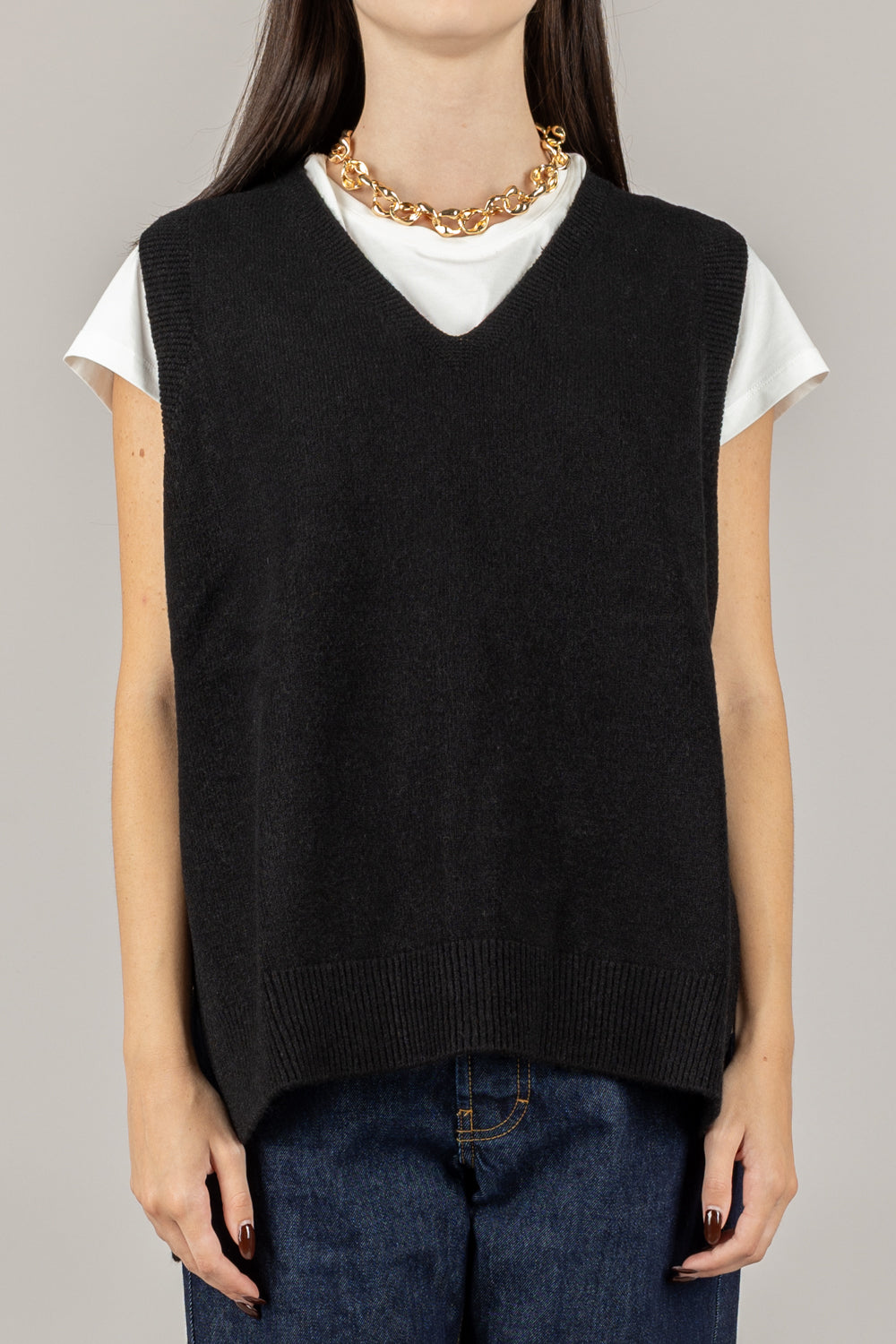 TENSIONE IN - 570626 - GILET OVER SCOLLO A V