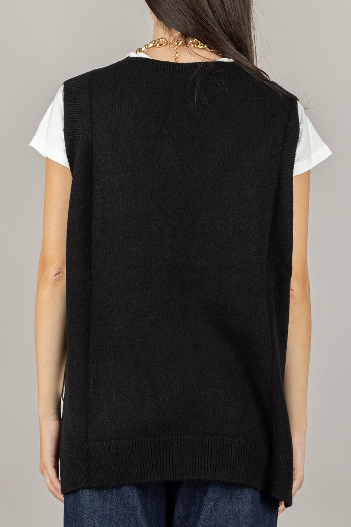 TENSIONE IN - 570626 - GILET OVER SCOLLO A V