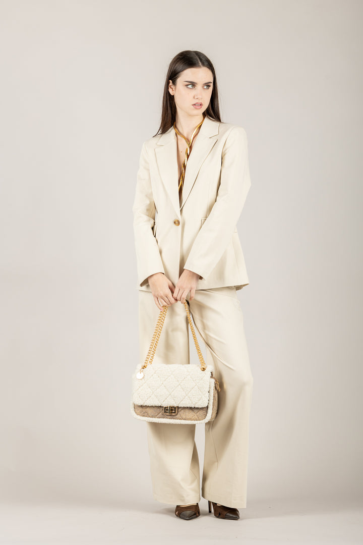 TENSIONE IN - 26P1305 - PANTALONE PALAZZO PUNTO MILANO