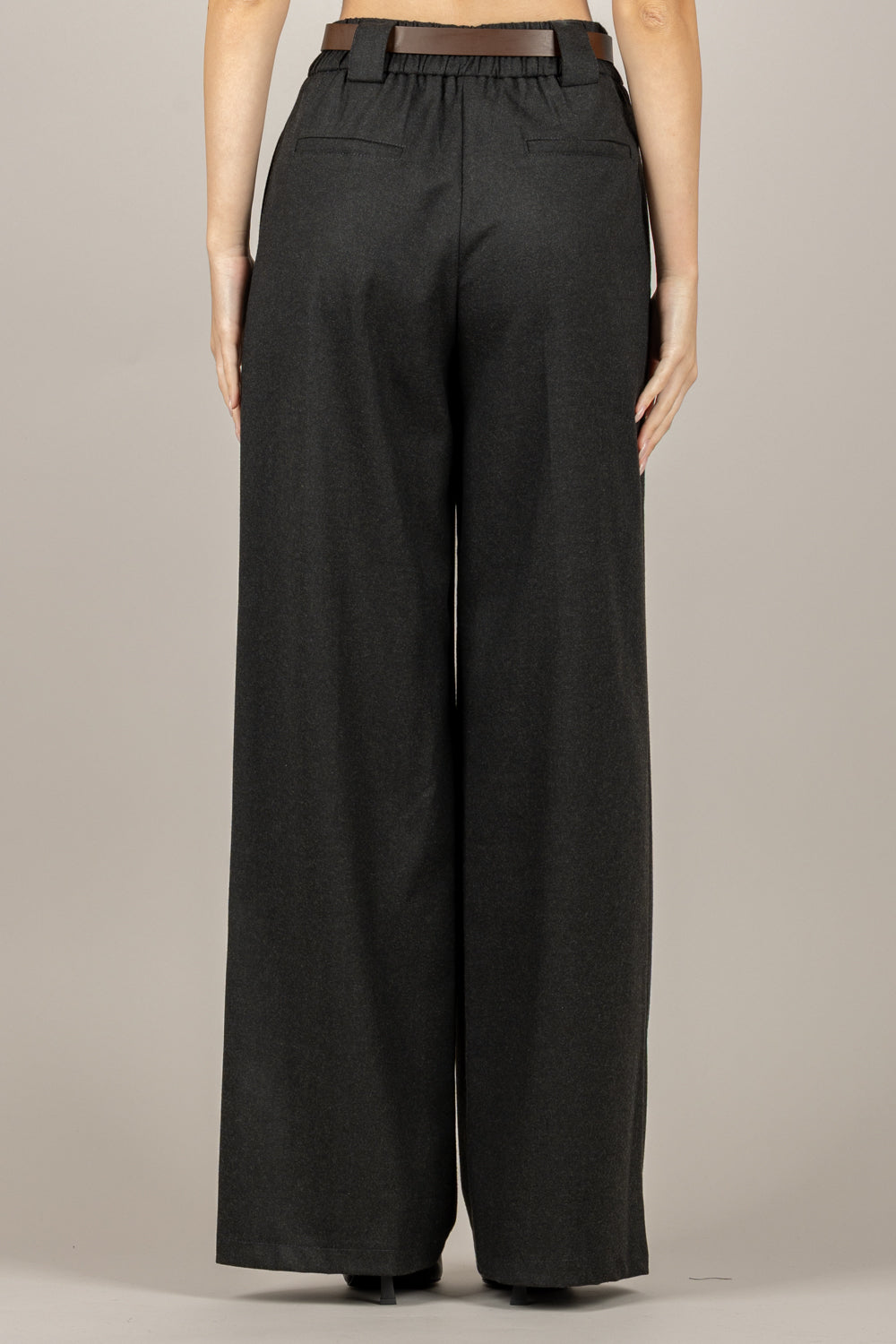 TENSIONE IN - 26P1352 - PANTALONE A PALAZZO CON CINTA