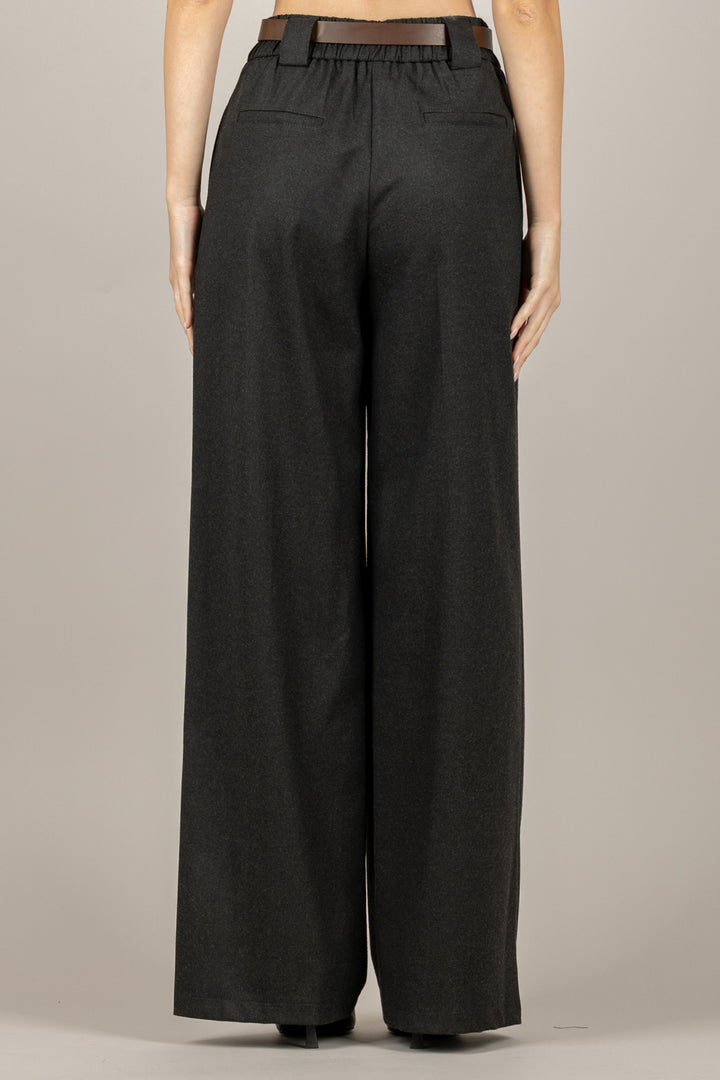 TENSIONE IN - 26P1352 - PANTALONE A PALAZZO CON CINTA