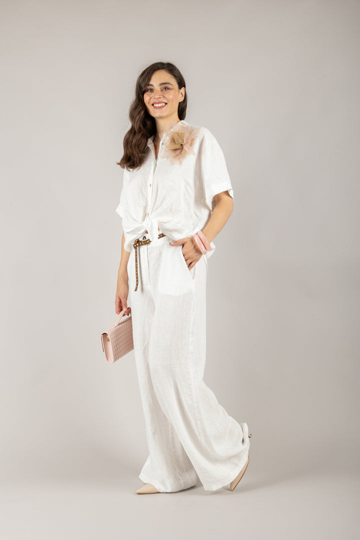 TENSIONE IN - S25CE26 - CAMICIA MANICA CORTA CON SPILLA