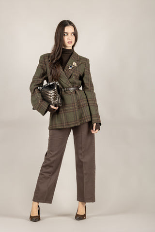 VICOLO - TF2085 - GIACCA CHECK CON SPILLE