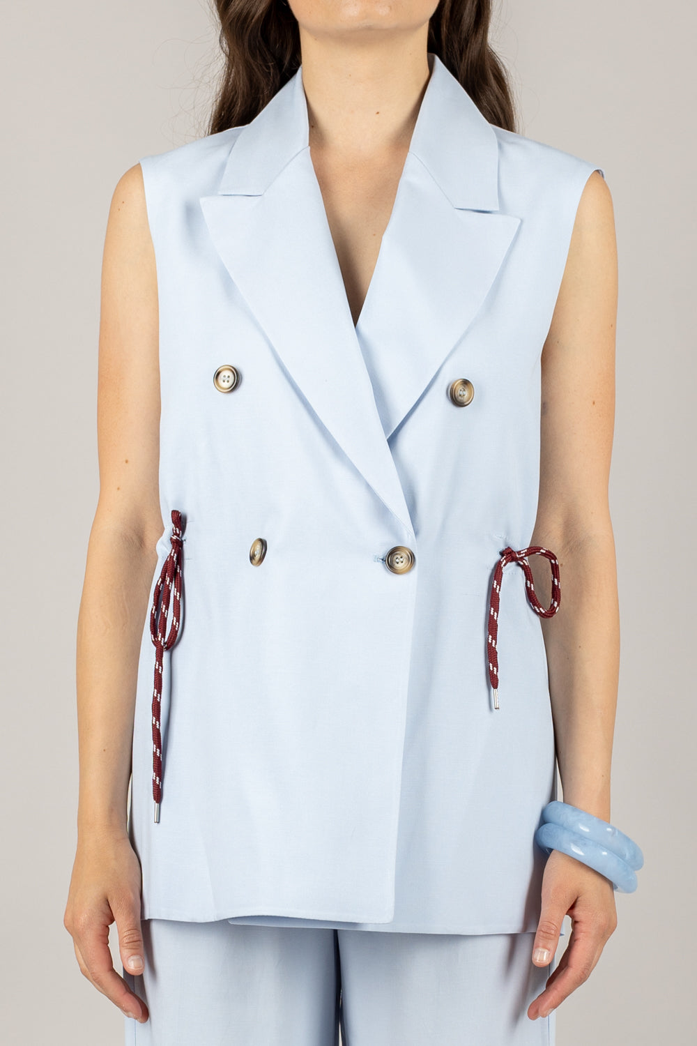 DIXIE - L845W015/P845W213 - COMPLETO PANTALONE E GILET DOPPIO PETTO CON ELASTICO