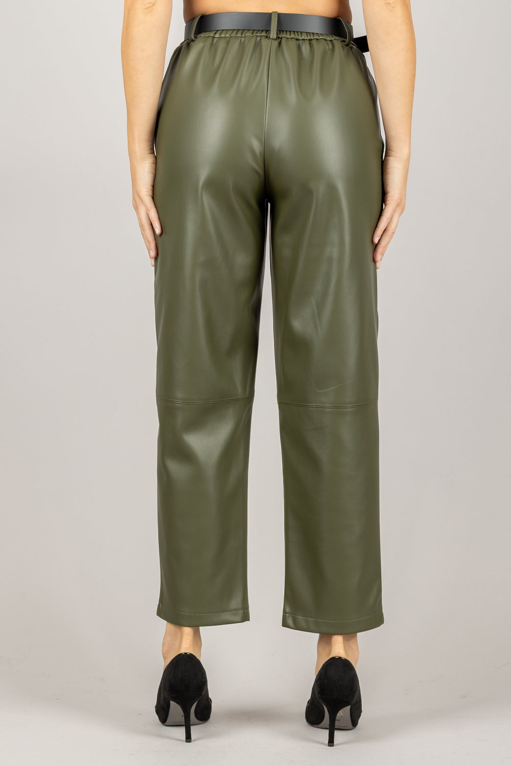 TENSIONE IN - 26P1176 - PANTALONE CARROT IN ECOPELLE