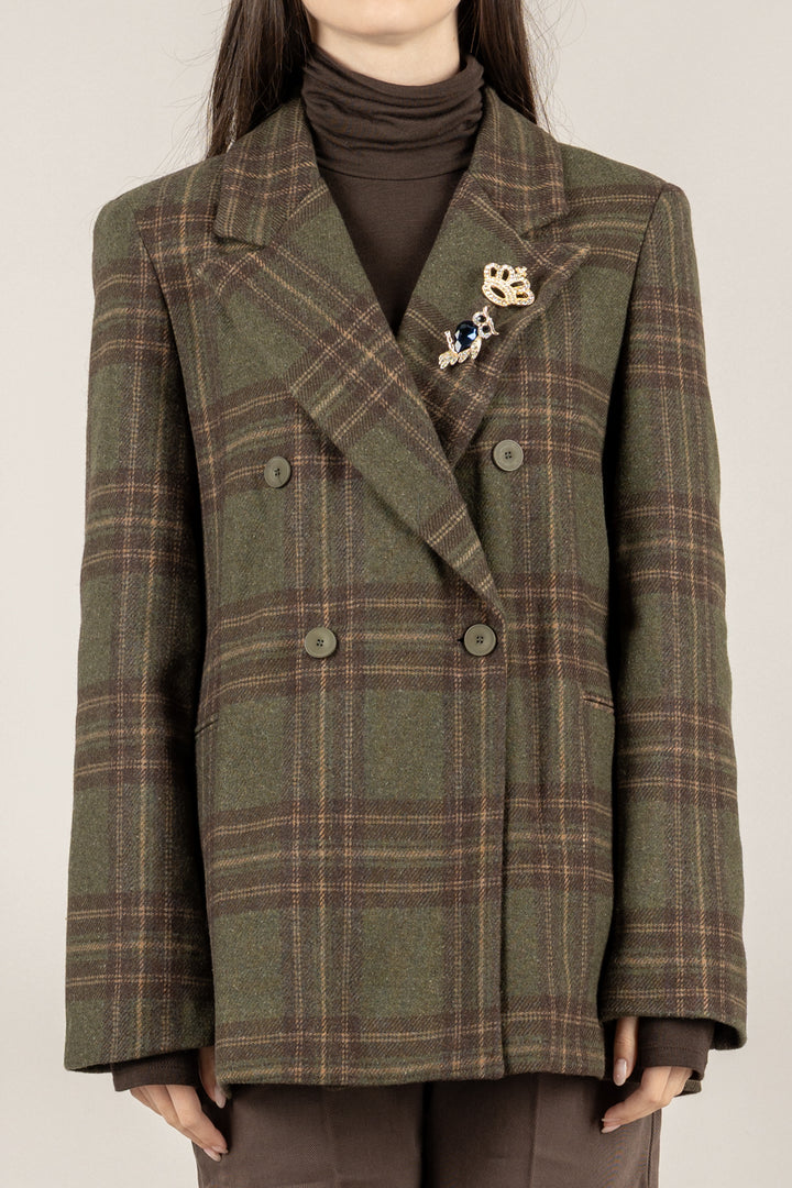 VICOLO - TF2085 - GIACCA CHECK CON SPILLE
