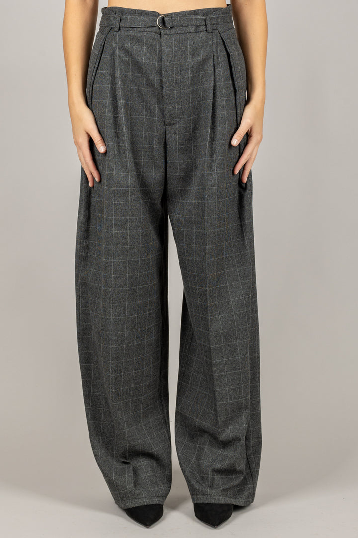 VICOLO - TF1731 - PANTALONE MINI CHECK CON PINCES