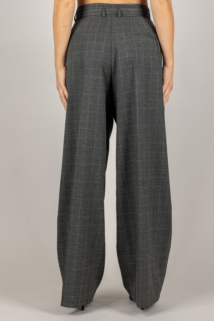 VICOLO - TF1731 - PANTALONE MINI CHECK CON PINCES