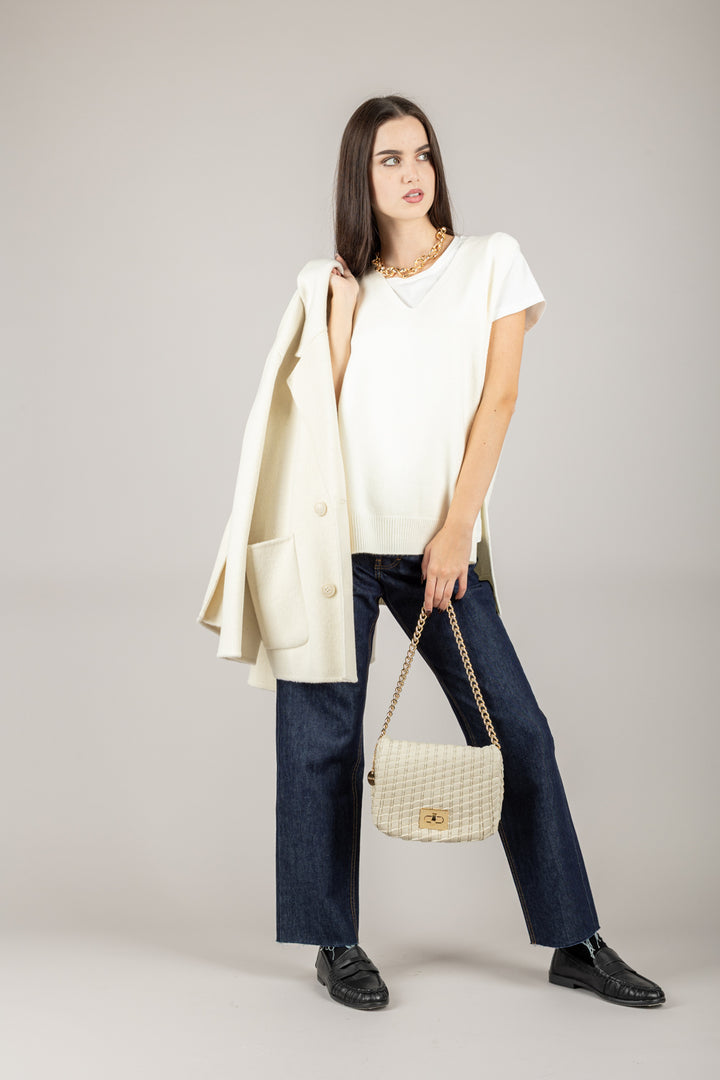 TENSIONE IN - 570626 - GILET OVER SCOLLO A V