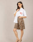 TENSIONE IN - 26C5004 - CAMICIA OVER MANICHE CORTE N°5 BIANCO/ROSSO