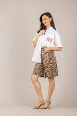 TENSIONE IN - 26C5004 - CAMICIA OVER MANICHE CORTE N°5 BIANCO/ROSSO