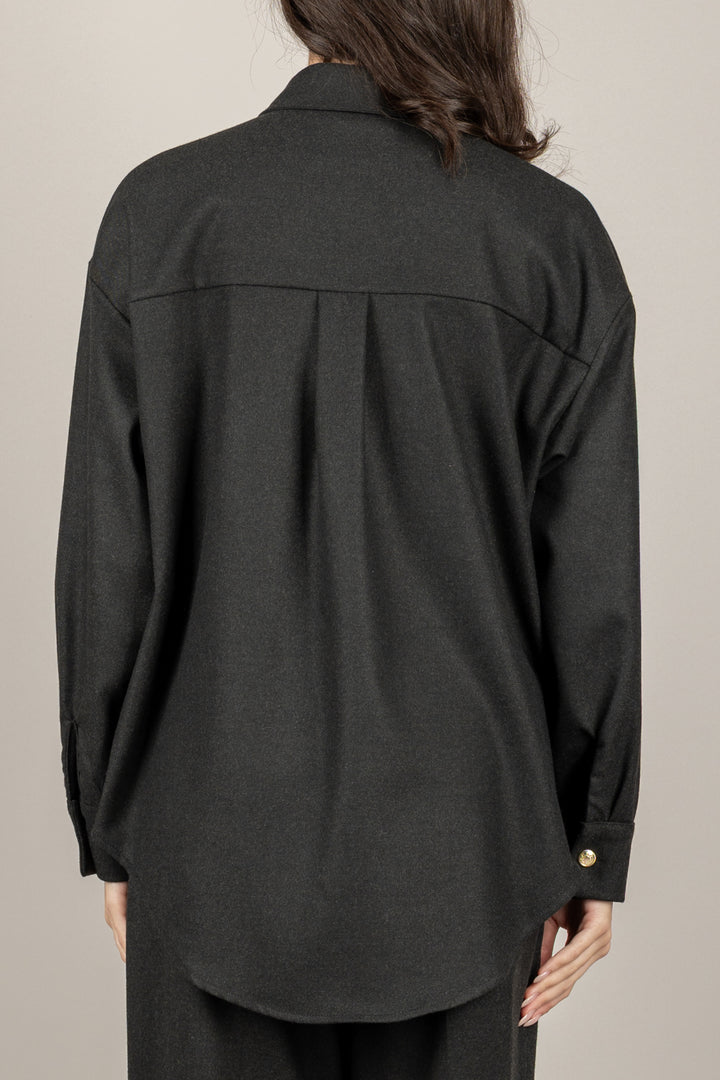 TENSIONE IN - 26C1361 - CAMICIA BOTTONI GIOIELLO CON TASCHINO