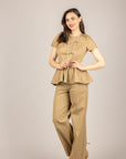 TENSIONE IN - 26P4538 - PANTALONE DRITTO NOCCIOLA
