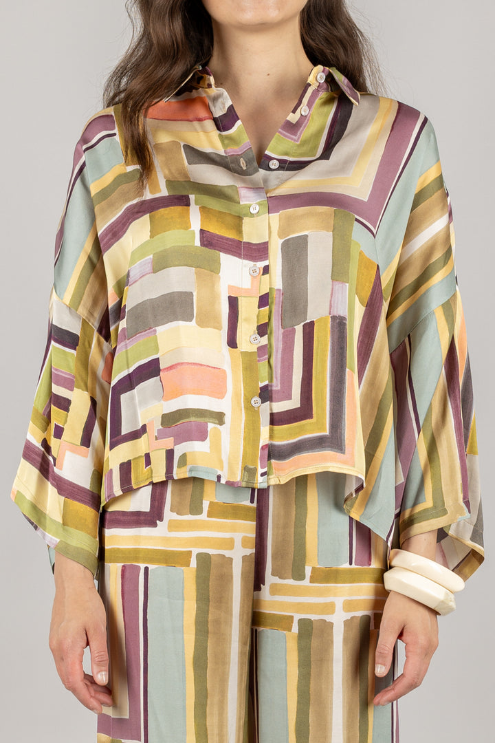 DIXIE - CERFWTG - CAMICIA FANTASIA MANICA CORTA