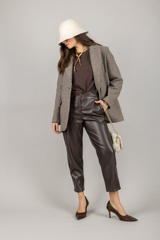 VICOLO - TF1679 - PANTALONE ECOPELLE CARROT