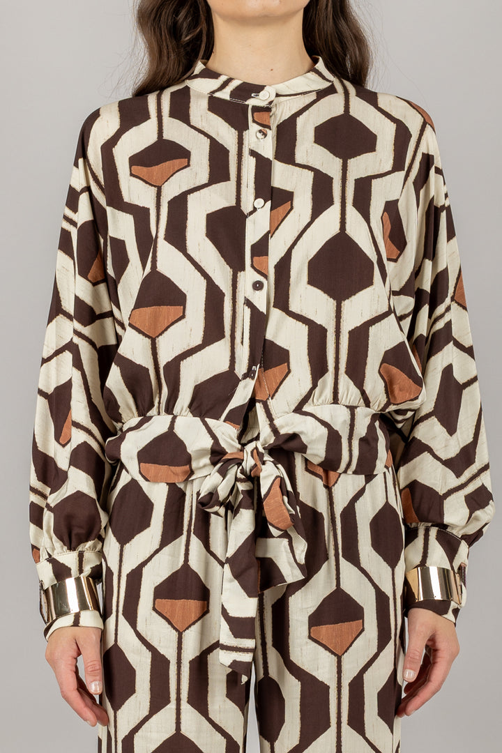 TENSIONE IN - VQ1359 - CAMICIA FANTASIA SCOLLO COREANA