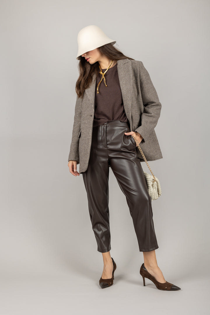 VICOLO - TF1763 - GIACCA MINI CHECK UN PETTO