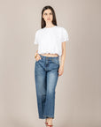 TENSIONE IN - 26M4820 - MAGLIA CROP ARRICCIATA BIANCO