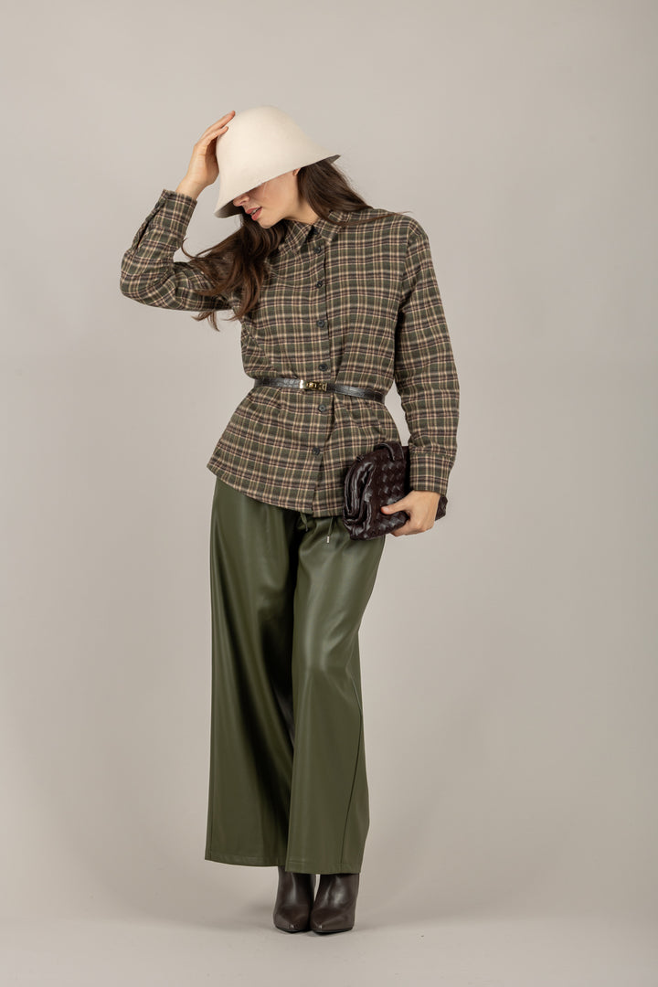 TENSIONE IN - 26C1378 - CAMICIA TARTAN  IN FLANELLA